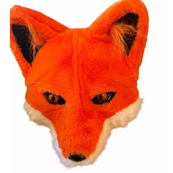 Target Other - Fox Full Head Mask Faux Fur Plastic Adjustable Fit Adult Unisex Cosplay Costume